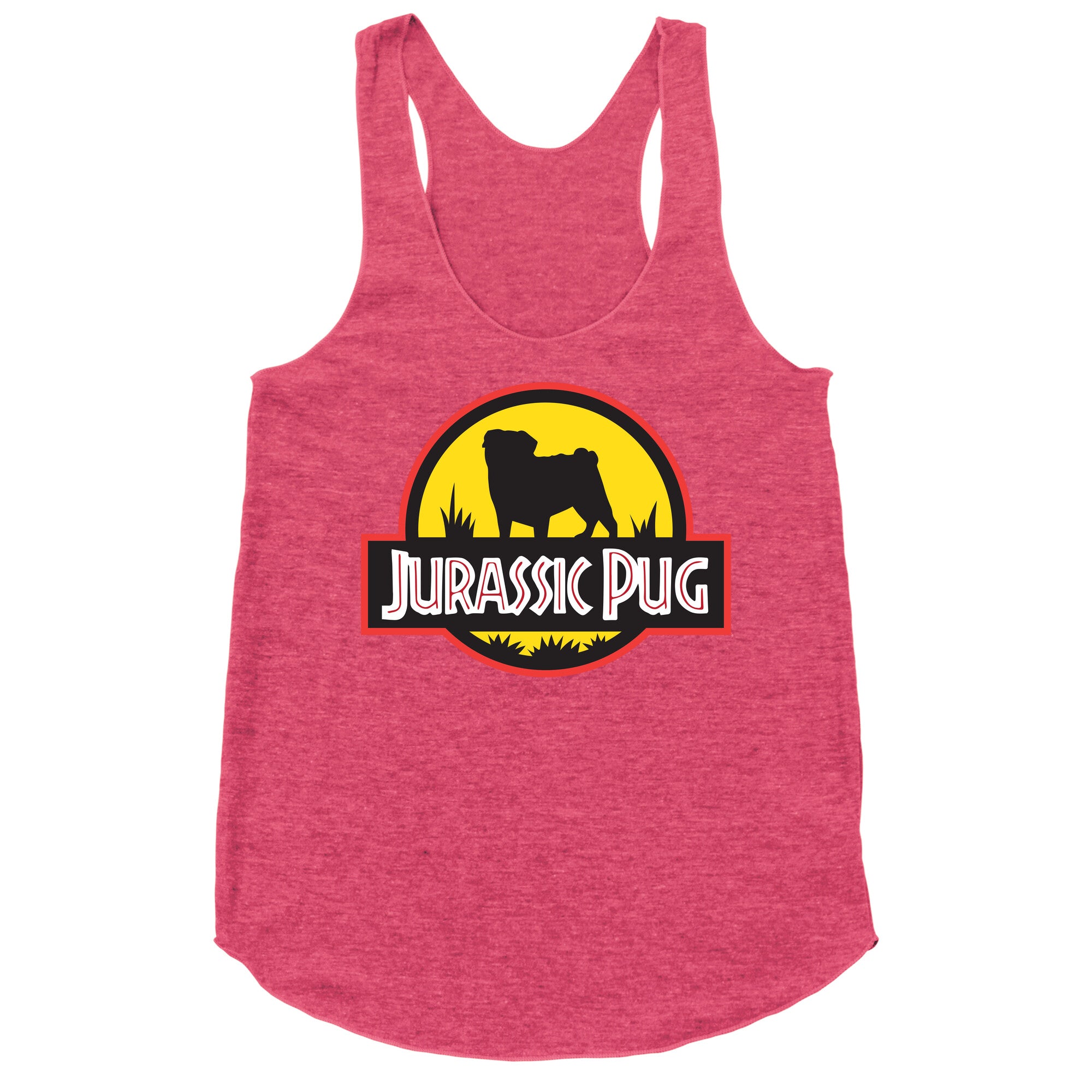 Jurassic Pug Racerback Tank